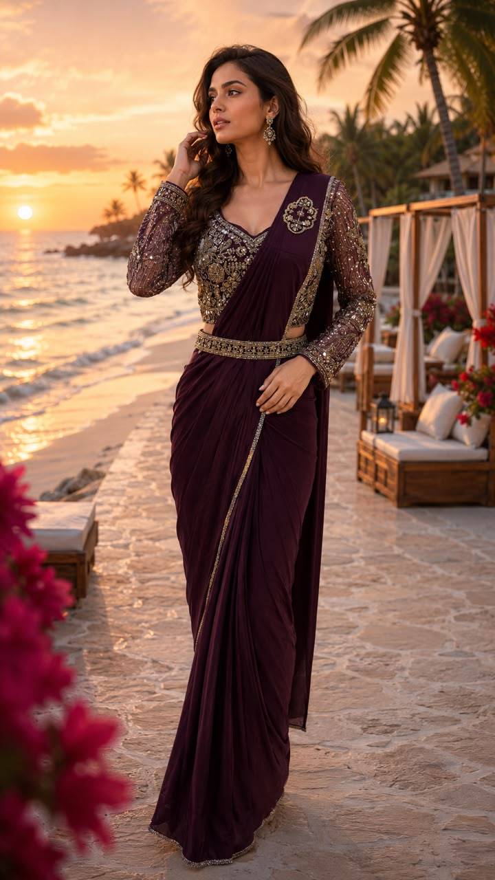 102388 By Amoha Trendz 01 To 04 Series Indian Traditional Wear Collection Fancy Colorful Party Wear LAYCRA Stitched Sarees At Wholesale Price